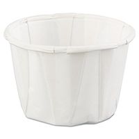 Genpak GNPF100 Squat Paper Portion Cup 1oz White 250/Bag 20 Bags/Carton