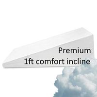Premium Acid Reflux Cloud Wedge Pillow (True Memory Foam) Perfect Elevated Support (Large Comfort Size: 25"x24"x12) Elevation) w/Soft Breathable Washable Cover