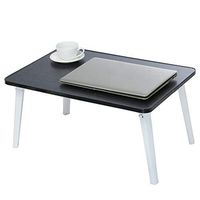 Xesvk Folding Computer Table, Lap Desk Tray Table Laptop Stand Portable Bed Desk Breakfast Tray for Bed Couch (Black)