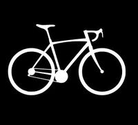 CCI Bike Bicycle Decal Vinyl Sticker|Cars Trucks Vans Walls Laptop| White |5.5 x 3.25 in|CCI1032