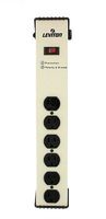Leviton 5300-IPS 120 Volt, 15 Amp, Surge Protected, 6-Outlet Strip with Switch, Heavy Duty, 6-Ft, Beige
