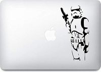 H.J Design Star Wars Stormtrooper (9") Vinyl Decal Sticker for Car Automobile Window Wall Laptop Notebook Etc. Any Smooth Surface Such As Windows Bumpers (Black)