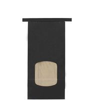 Chalkboard Black Window Resealable Kraft Tin Tie Poly-Lined Bags - 1 Lb - 50 pk