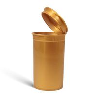 19 Dram Squeeze Pop Top Prescription Container Pill Bottle Tubes Doob Rx (225 Count, Gold)