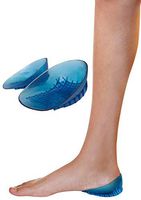 KidSole Full Coverage Shock Absorbing Heel Cups for Kid's with Sensitive Heels, Heel Spurs, Plantar Fasciitis Deep Heel with Raised Sides. (Kids Size 2-7) (Blue)
