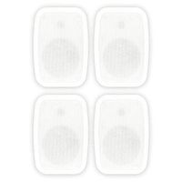 Theater Solutions TS6ODW Indoor or Outdoor 6.5" Speakers Weatherproof Mountable White 2 Pair Pack
