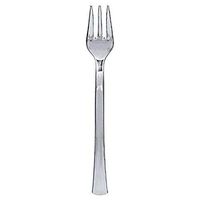 Amscan 407803.18 Mini disposable-forks, 1/2" x 4", Silver
