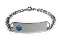 Taking ELIQUIS Medical ID Alert Bracelet with Embossed Emblem from Stainless Steel. D-Style, Premium Series.