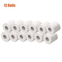 DEYIOU 12 Rolls Soft White Toilet Paper, 3 Ply Home Toilet Tissue Roll Pack Paper Towels Tissue