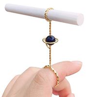 PLAFUETO Funny Planet Lady Cigarette Ring Retro Cigarette Holder Smoker Accessories(Galaxy Golden,M)
