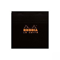 Rhodia Classic Black Notepad 8.25X8.25 Sq Grd