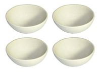 The Friendly Trading Company Earth Bowl Natural Stone Bowls - Set of 4 - Salad Cereal Snacks Dips Desserts - 7 inch