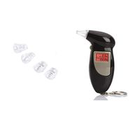 Breathalyzer Keychain Digital Alcohol Tester Detector Breath Analyzer Audible Alert Portable with LCD Display and Replacement Mouthpiece Personal Use
