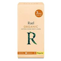 Rael Certified Organic CottonPanty Liners, Regular - 3Pack/60 total - Unscented Pantiliners - Natural Daily Pantyliners (3 Pack)