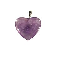 Amethyst Heart Shaped Pendant - Crystal Clear Miracles Healing - Powerful Handmade - Perfect Gift