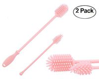 Silicone Bottle Cleaner Brush Set (Pink)