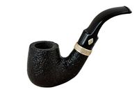 SAILING (Sabbiata 6006) briar bent billiard pipe with sterling silver band by Brebbia (Italy)