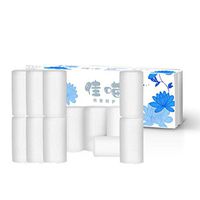 12 Rolls New Strong Soft 4-Ply Toilet Paper Bath Tissue Giant Replacement Roll Paper Table Kitchen Paper Tissue Napkin