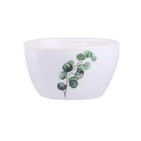 WWSHM Nordic Bowl Green Plant Square Dinner Bowl Set Bowl Home Rice Bowl Ceramic Tableware Creative Salad (Color : Pink)