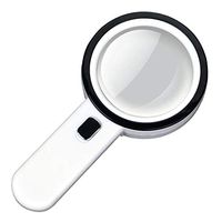 ZH Magnifying Glass/High Magnification Handheld Magnifying Glass with Lamp 30X Reading Magnifying Glass for Books Newspaper Map Coins Jewelry Hobby and Crafts Portable