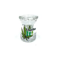 Legalize it American Flag Pop Top Jar Glass Medical Jar Herb Storage Container (4"x3" Jar)