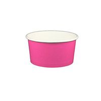 Yocup 6 oz. Solid Pink Paper Ice Cream/Frozen Dessert Cup - 50 ct