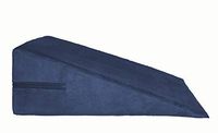 Micro-Suede Bed Wedge Support Pillow, Acid Reflux Therapeutic Foam Nick, Back and Legs Foam Wedge (24" X 24" X 12") Navy