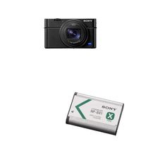 Sony 20.1 MP Premium Compact Digital Camera w/ 1-inch sensor and pop-up OLED EVF with Lithium-Ion X Type Battery (Silver)