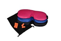 3D Sleep Mask Pack of 3 Lightweight and Super Soft and Comfortable Men/Women with 3 Pairs of Earplugs (3)