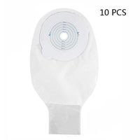 QWERT Co. Wang Drainable Colostomy Pouch Supplies One-Piece System Ileostomy Bag with Closure Cut to Fit 15-60MM,Box of 10,Clear