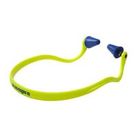 Sellstrom Reusable Banded Ear Plugs, 25dB NRR, Hi-Viz Green/Blue, S23430