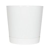 Full Depth Round Cylinder Pot, White, 14-Inch