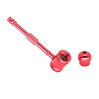 Red Detachable Mini Durable Art Tube with Five Stainless Steel mesh Filters