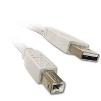 6ft USB Cable for: Epson Stylus CX4800 All-in-One Printer, Copier, Scanner - White / Beige
