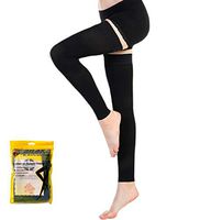 Ailaka Thigh High 20-30 mmHg Compression Sleeves for Women and Men, Firm Support Graduated Varicose Veins Footless Stockings, Travel, Casual-Formal Hosiery