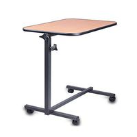 CBHLZ Adjustable Overbed Table - Hospital Bed Table - Swivel Wheel Rolling Tray - Bedside Home Desk - Laptop, Reading, Eating Breakfast Cart Stand - Bedridden, Elderly, Senior Patient Aid