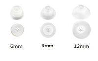 Jungle Care Hearing Aid Ear Piece Closed Domes Set 6mm/9mm/12mm (3 Pairs) Comfortable PSAP (Personal Sound Amplifiers Product) Ear Tips Invisible, Perfect for Open Air (Open fit), Except for RIC