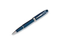 Aurora Ipsilon Deluxe Blue w/ Chrome Trim Rollerball Pen - AU-B72CB