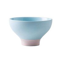 AXZHYX Bowl Korean Fresh Ceramic Salad Bowl Noodle Bowl Pointed Rice Bowl Cute Noodle Bowl -5 Colors Hotel Tableware Home Noodles Boiled Fish Soup Bowl (Color : Pink)