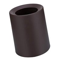 Fityle Trash Can Gallon Hidden Garbage Bag Novelty Sleek Garbage Bin for Office Home Bedroom Bath Kitchen, Modern Wastebasket Plastic Round 8L Coffee