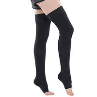 Aaister Medical Open Toe Thigh High Compression Stockings, Graduated Support 20-30 mmHg Firm Hose for Women & Men， Treatment Swelling, Relief Varicose Leg Veins, Pregnancy, Flight