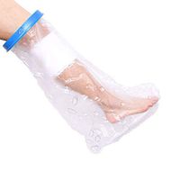 WareHome Supply Cast Protector - Waterproof Shower Protection for Injury - Cover for Broken Leg, Knee, Foot, Ankle, Burn and Wound - Heavy-Duty, Reusable Vinyl - Fits Adult Men and Women of All Sizes