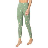 SADUORHAPPY High Waist Printed Workout Legging, Buttery Soft Yoga Pants for Women Green