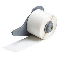 Brady M71-33-498 Repositionable Vinyl Cloth BMP71 Labels , White (100 Labels per Roll, 1 Roll per Package)