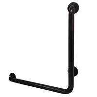 Kingston Brass GBL1224CSL0 Made to Match 24"x 24" L-Shaped Grab Bar - Left Hand, Matte Black