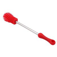 GUAngqi Silicone Bottle Cleaning Brush Bottle Cleaner Baby Bottle Brush Antibacterial Multipurpose Silicone Cleaning Tool Water Bottle Brush Dish Brush Kitchen Gadget,Red