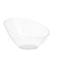 Clear Candy Bowls, Small Disposable Plastic Angled Bowls for Candy Buffet, Office, Plastic Candy Dish Ideal for Parties, Salads, Snacks and Fruits. 25 Pack - Posh Setting