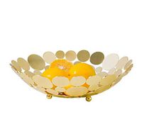 AXZHYX Bowl Metal Tray, Nordic Style Gold Cutout Dining Plate, Fruit Plate, Living Room, Kitchen, Home Decor, Decoration Hotel Tableware Home Noodles Boiled Fish Soup Bowl (Color : Black)