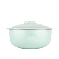 AXZHYX Bowl Anti-Fall Insulation Baby Food Supplement Stainless Steel Children's Bowl Hotel Tableware Home Noodles Boiled Fish Soup Bowl