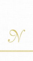 Entertaining with Caspari Monogram Initial N Paper Guest Napkins, Pack of 15